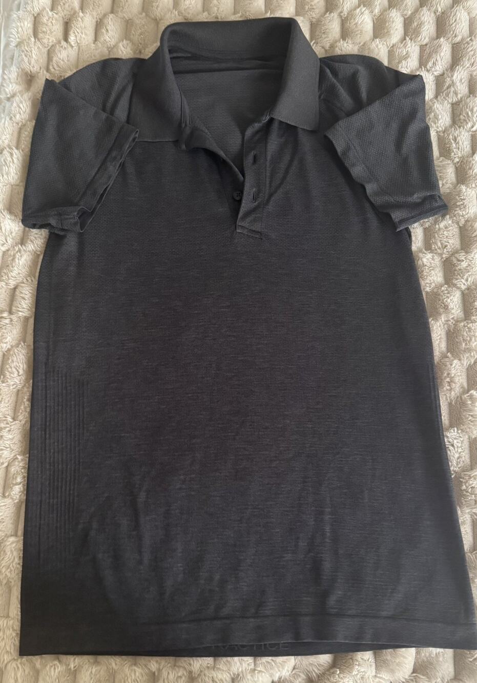 Lululemon Metal Vent Tech Polo Shirt Men’s Black Performance Stretch Size S